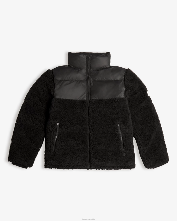 hombres Chaqueta acolchada de media altura con aislamiento de borrego vegano de Wanderer 6284613 Hunter