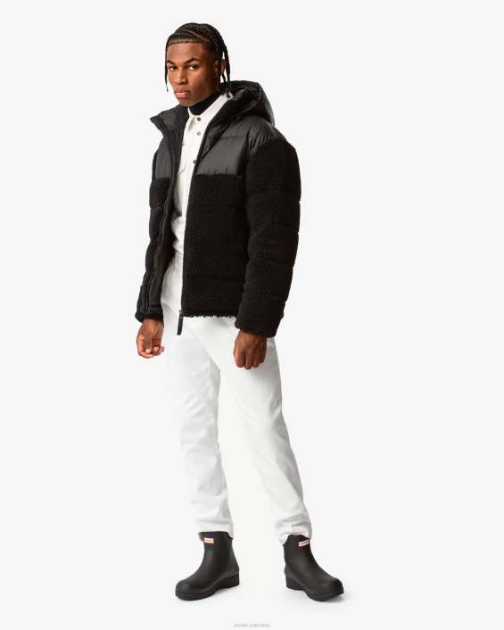 hombres Chaqueta acolchada de media altura con aislamiento de borrego vegano de Wanderer 6284613 Hunter