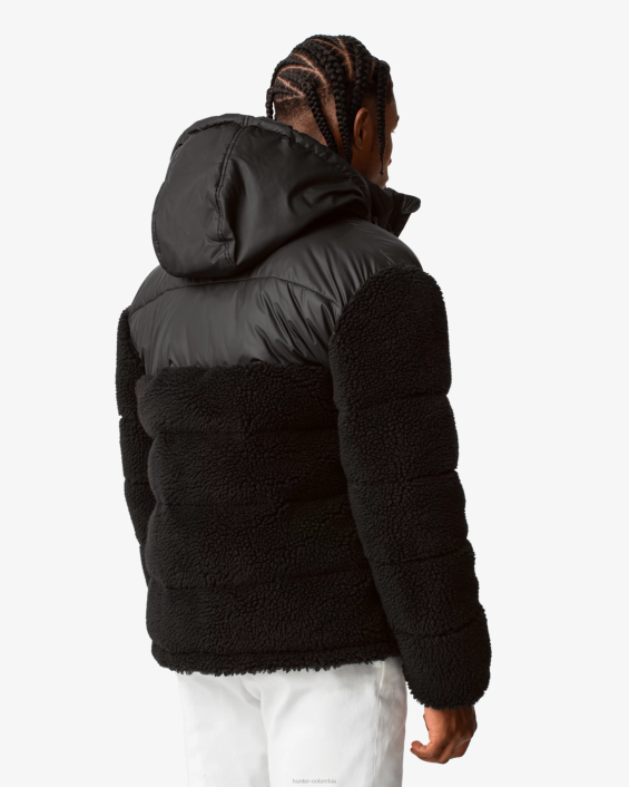 hombres Chaqueta acolchada de media altura con aislamiento de borrego vegano de Wanderer 6284613 Hunter