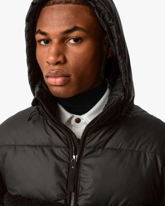 hombres Chaqueta acolchada de media altura con aislamiento de borrego vegano de Wanderer 6284613 Hunter