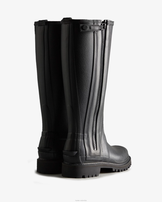 mujer Botas de lluvia altas con cremallera de goma Commando de Balmoral 6284317 Hunter