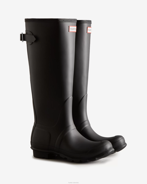 mujer botas de lluvia ajustables con parte trasera alta 628463 Hunter