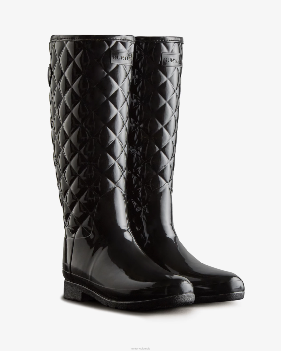 mujer botas de lluvia altas acolchadas ajustables y de corte entallado y refinadas 628492 Hunter