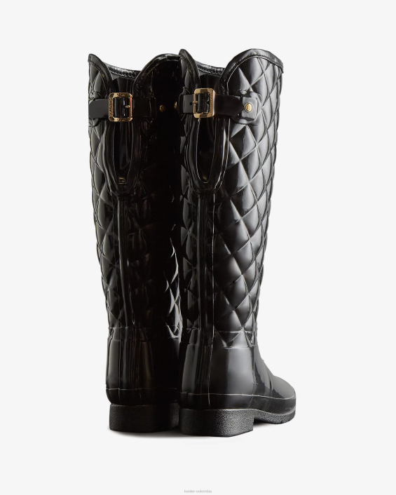 mujer botas de lluvia altas acolchadas ajustables y de corte entallado y refinadas 628492 Hunter