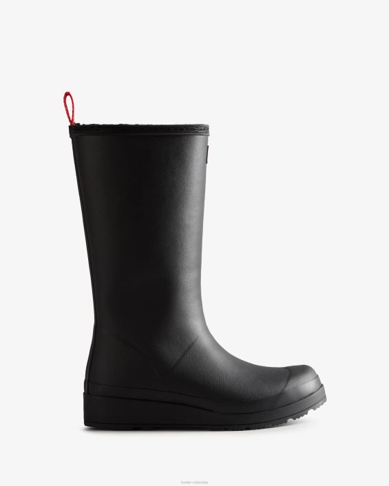 mujer botas de lluvia altas con aislamiento de piel de oveja vegana 6284152 Hunter