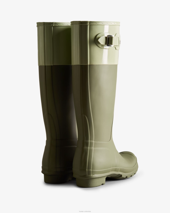 mujer botas de lluvia altas con bloques de color 6284169 Hunter