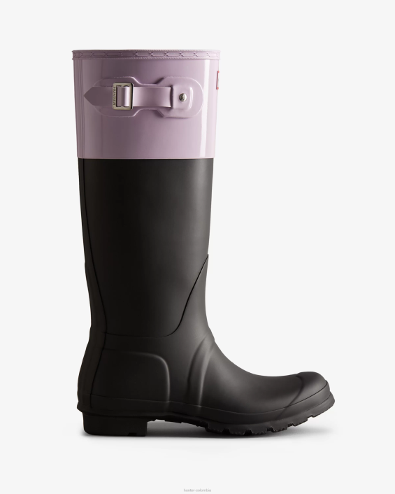 mujer botas de lluvia altas con bloques de color 628471 Hunter