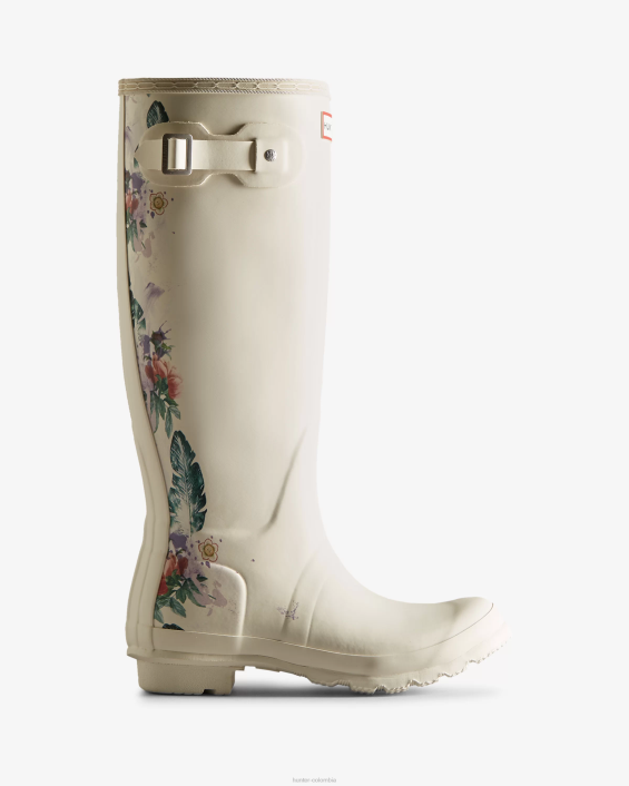 mujer botas de lluvia altas con estampado botánico 628473 Hunter