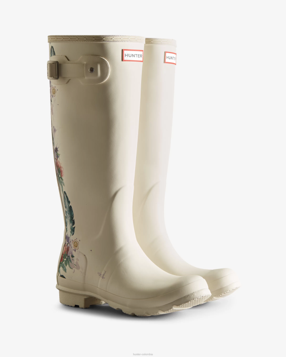 mujer botas de lluvia altas con estampado botánico 628473 Hunter