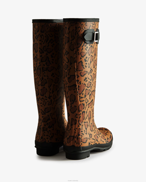 mujer botas de lluvia altas con estampado de leopardo 6284168 Hunter