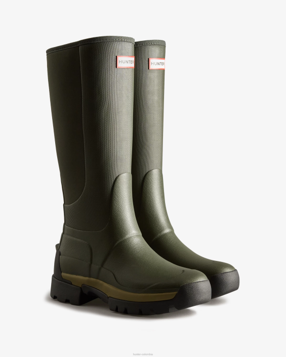 mujer botas de lluvia altas híbridas field balmoral 6284193 Hunter