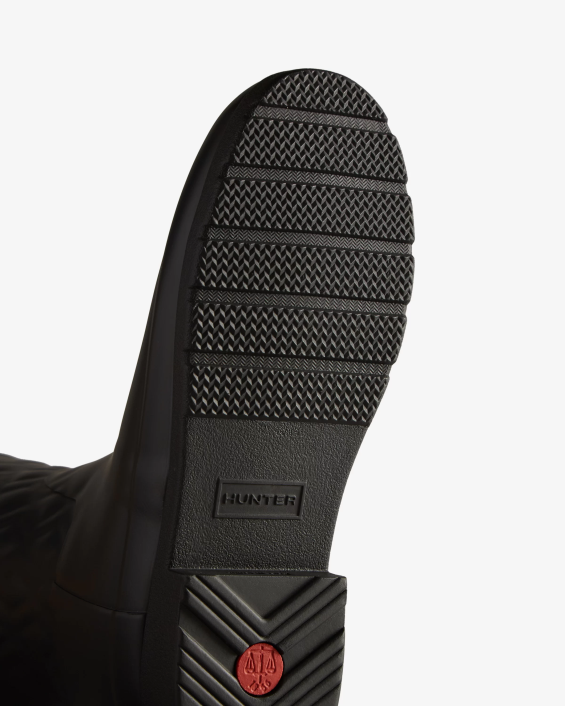 mujer botas de lluvia altas y refinadas con corte entallado y acolchado vertical 6284197 Hunter