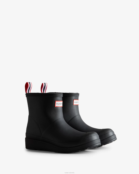 mujer botas de lluvia cortas con aislamiento de piel de oveja vegana 628489 Hunter