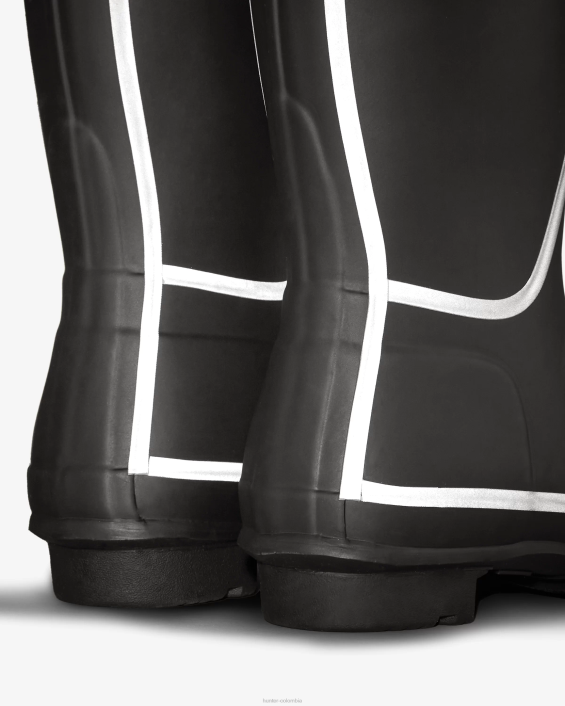mujer botas de lluvia cortas con contorno reflectante 6284181 Hunter
