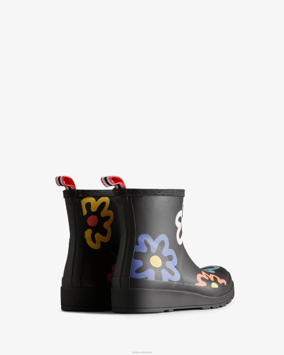mujer botas de lluvia cortas con estampado floral pop 628490 Hunter