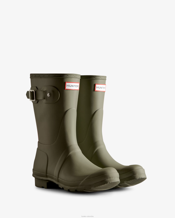 mujer botas de lluvia cortas con logo tricolor en la parte posterior 62842 Hunter