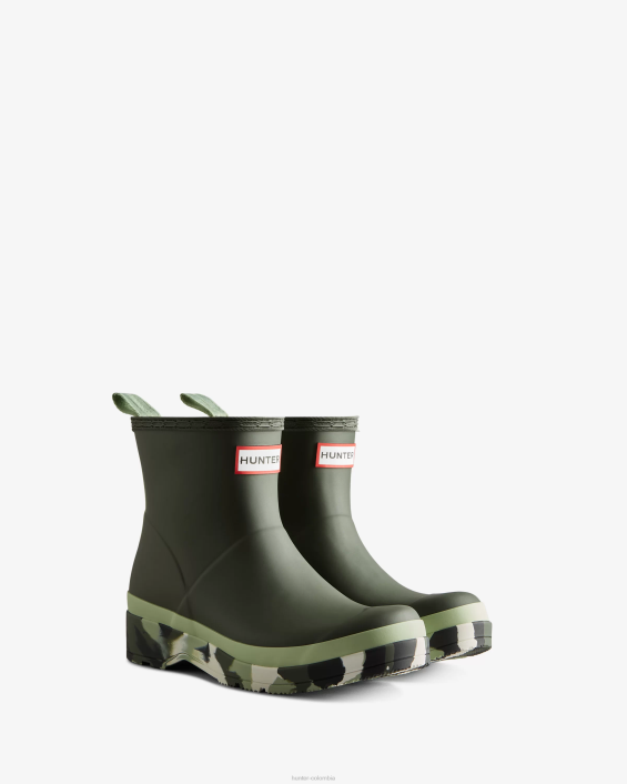 mujer botas de lluvia cortas con suela color splash 628452 Hunter