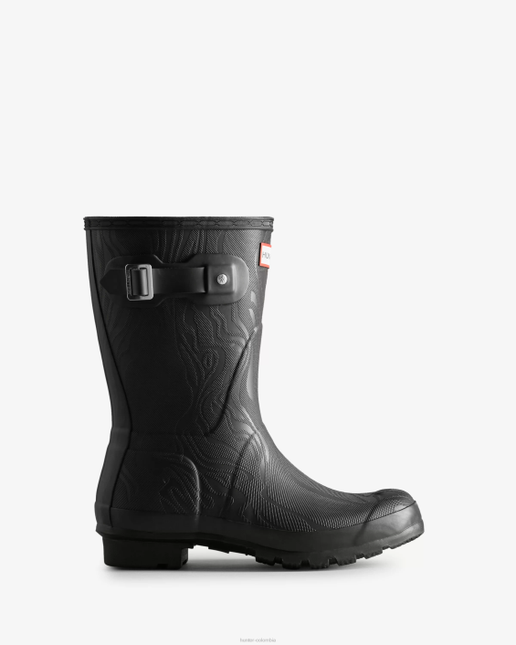 mujer botas de lluvia cortas con textura de erosión 6284182 Hunter