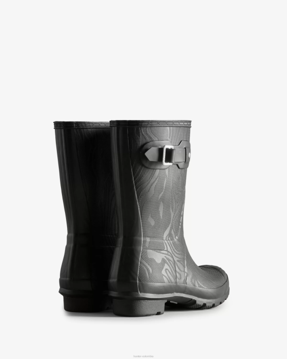 mujer botas de lluvia cortas con textura de erosión 6284182 Hunter