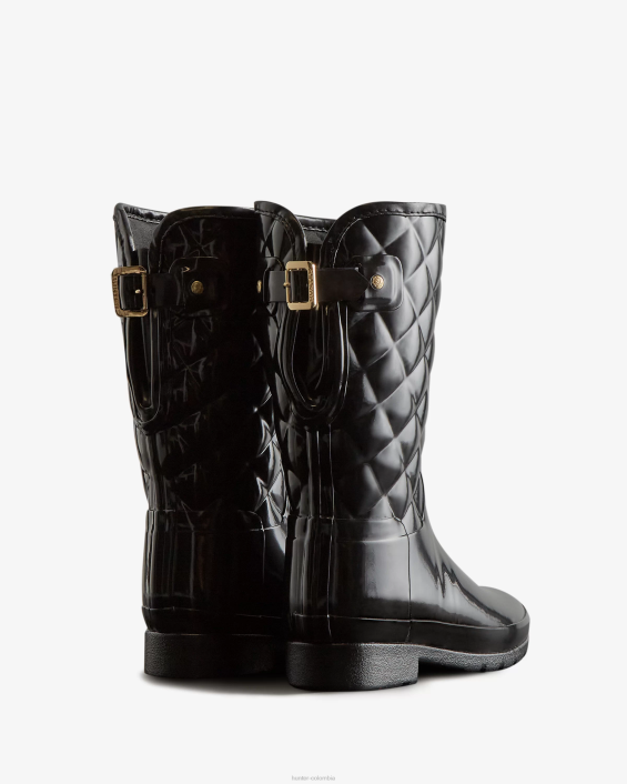 mujer botas de lluvia cortas y acolchadas ajustables y refinadas 628429 Hunter