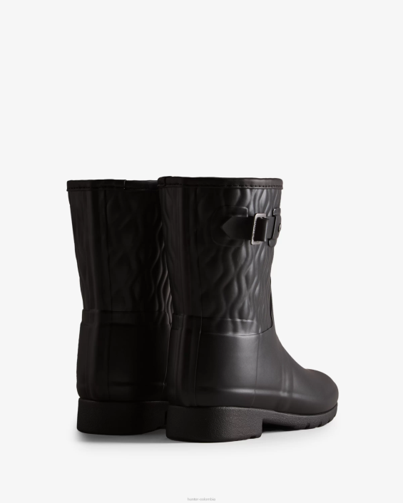 mujer botas de lluvia cortas y refinadas con corte entallado y acolchado vertical 6284127 Hunter