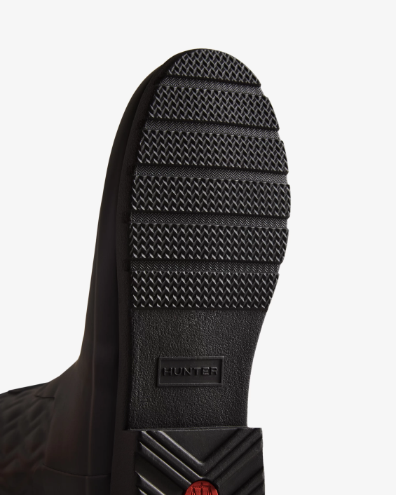 mujer botas de lluvia cortas y refinadas con corte entallado y acolchado vertical 6284127 Hunter