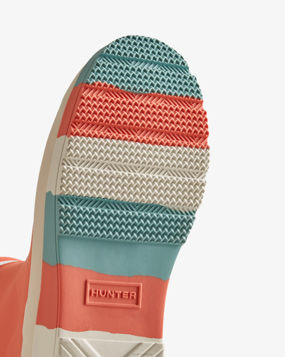 mujer botas de lluvia play suela rayas cortas 6284183 Hunter
