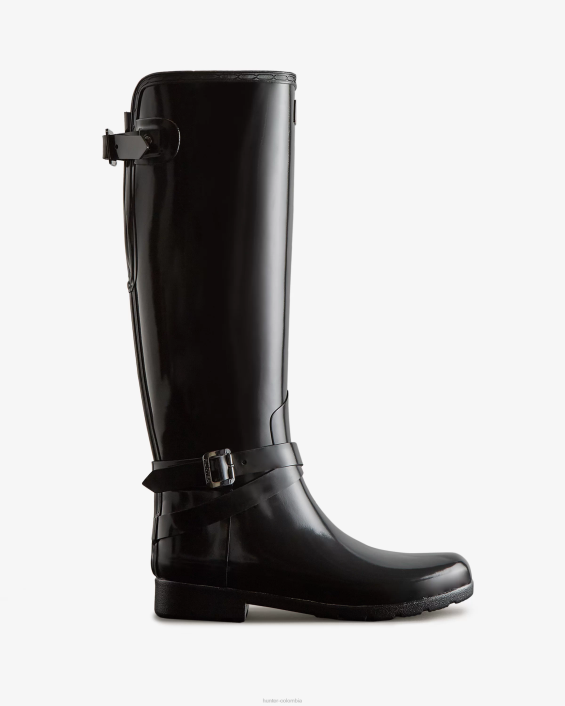 mujer botas de lluvia refinadas, ajustadas y ajustables, altas y brillantes 6284226 Hunter