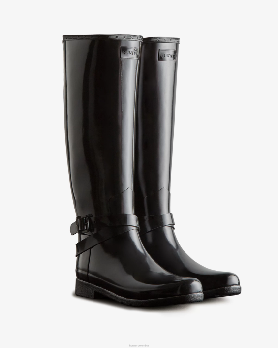 mujer botas de lluvia refinadas, ajustadas y ajustables, altas y brillantes 6284226 Hunter