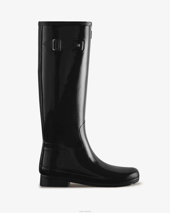 mujer botas de lluvia refinadas y ajustadas y altas y brillantes 628497 Hunter