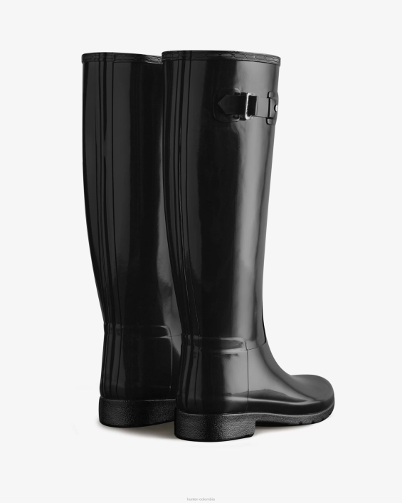 mujer botas de lluvia refinadas y ajustadas y altas y brillantes 628497 Hunter