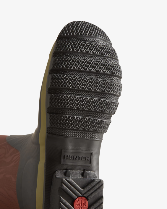 mujer erosión textura patchwork botas altas de lluvia 6284199 Hunter