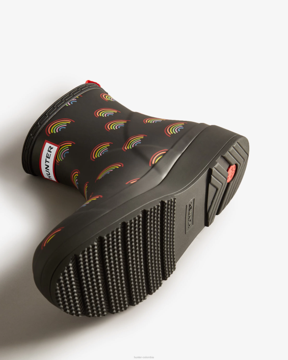 mujer jugar botas cortas de lluvia mini arcoiris 6284179 Hunter