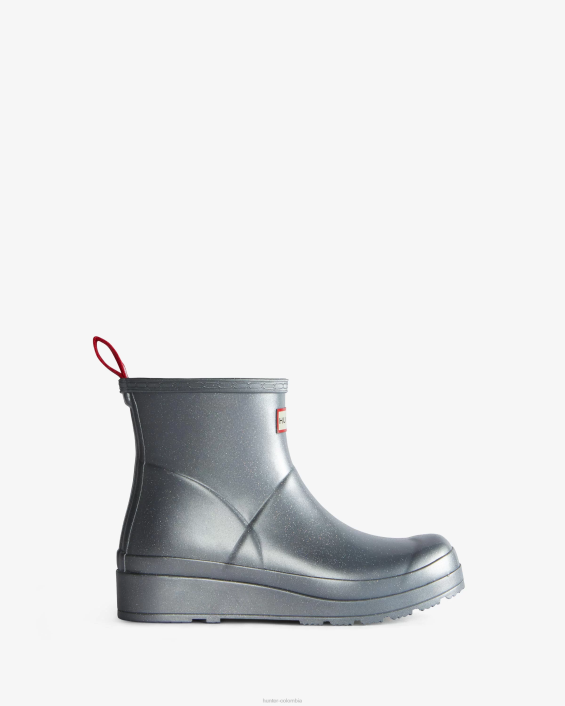 mujer jugar botas de lluvia cortas con brillo cósmico 628410 Hunter