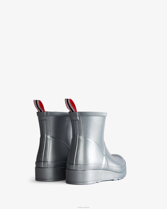 mujer jugar botas de lluvia cortas con brillo cósmico 628410 Hunter