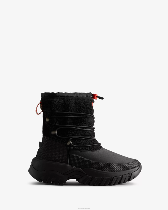 mujer botas de nieve cortas con aislamiento de piel de oveja vegana Wanderer 6284206 Hunter