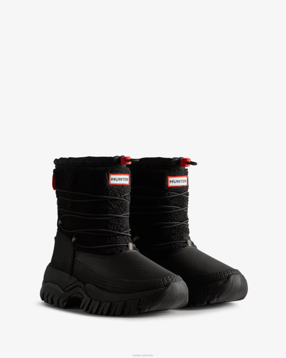 mujer botas de nieve cortas con aislamiento de piel de oveja vegana Wanderer 6284206 Hunter