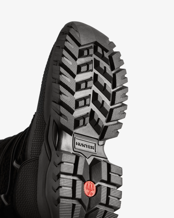 mujer botas de nieve cortas con aislamiento de piel de oveja vegana Wanderer 6284206 Hunter