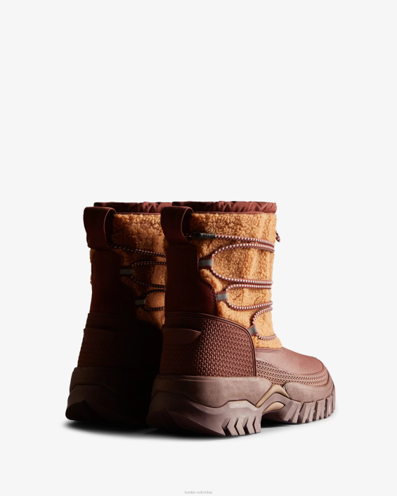 mujer botas de nieve cortas con aislamiento de piel de oveja vegana Wanderer 6284304 Hunter