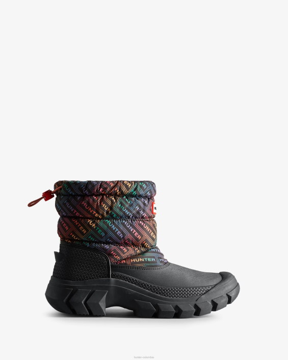 mujer botas de nieve cortas con aislamiento y estampado del logo intrepid 6284151 Hunter