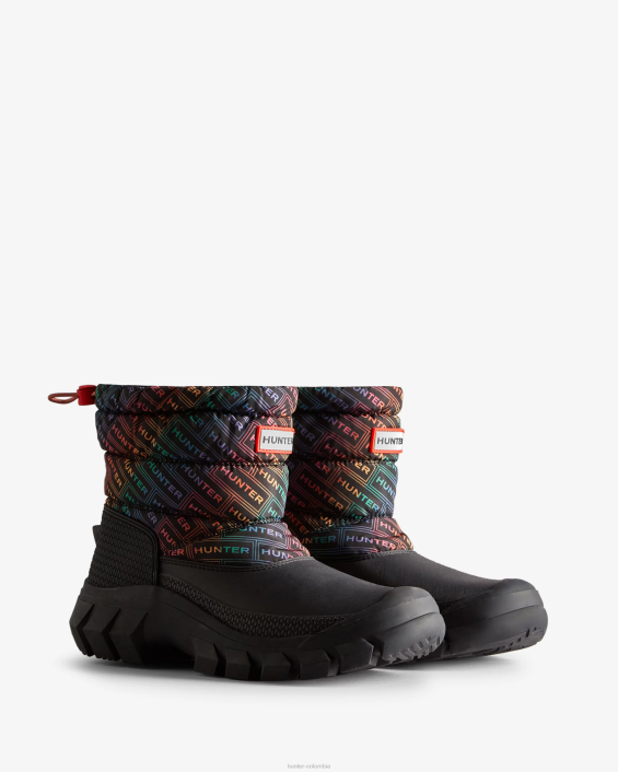 mujer botas de nieve cortas con aislamiento y estampado del logo intrepid 6284151 Hunter