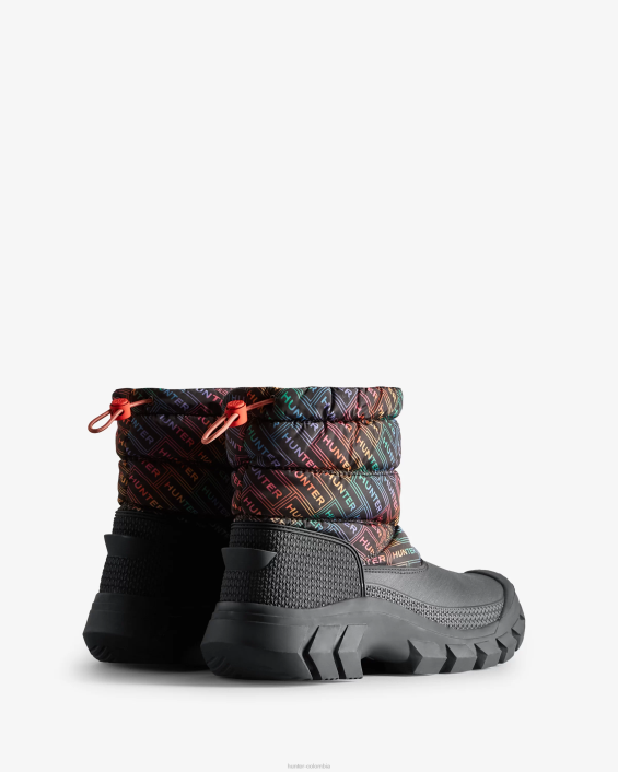 mujer botas de nieve cortas con aislamiento y estampado del logo intrepid 6284151 Hunter