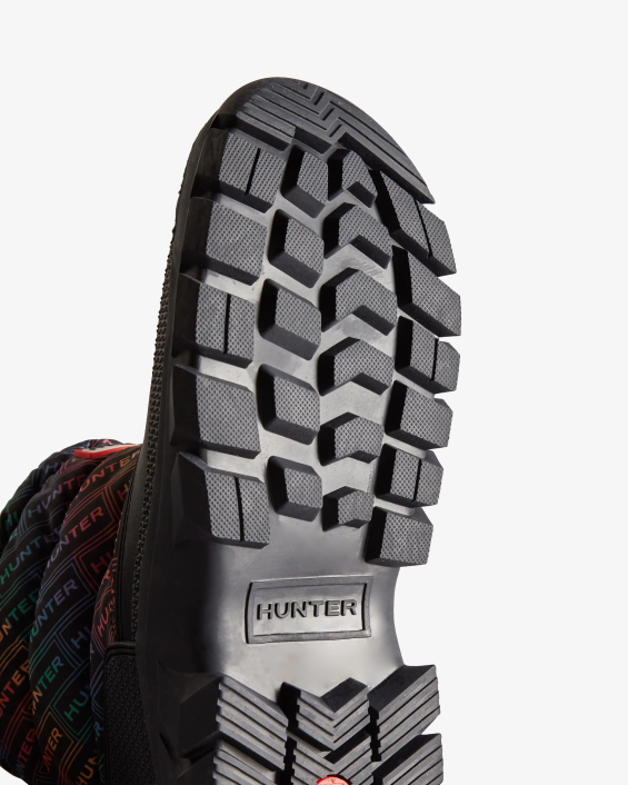 mujer botas de nieve cortas con aislamiento y estampado del logo intrepid 6284151 Hunter