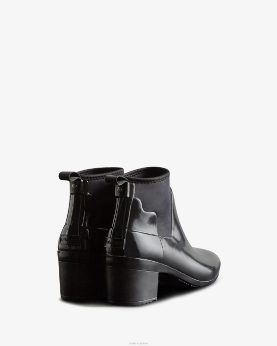 mujer botas refinadas de corte slim y tacón medio brillante 6284296 Hunter