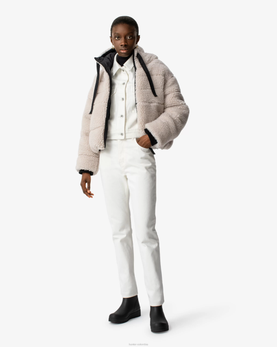 mujer Chaqueta acolchada corta con aislamiento de piel de oveja vegana de Wanderer 6284365 Hunter