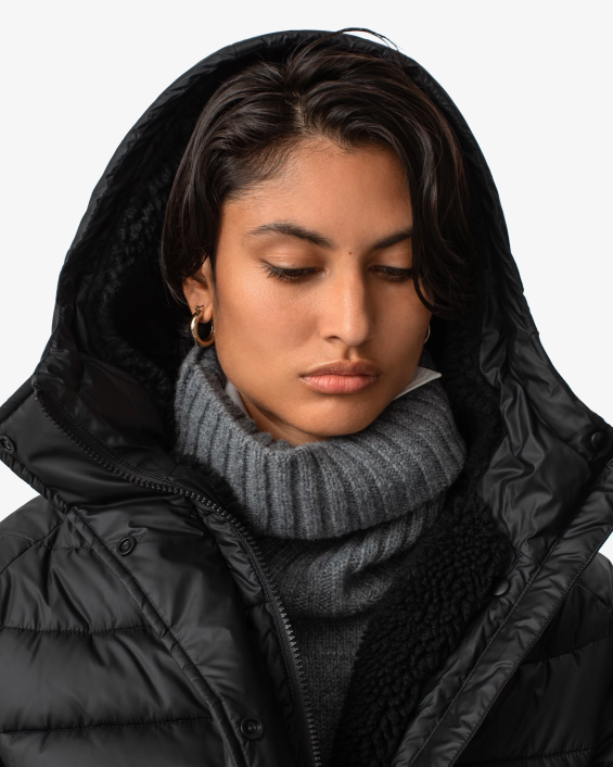 mujer chaqueta acolchada de media altura con aislamiento intrepid 6284362 Hunter