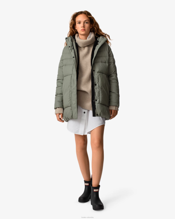 mujer chaqueta acolchada de media altura con aislamiento intrepid 6284371 Hunter