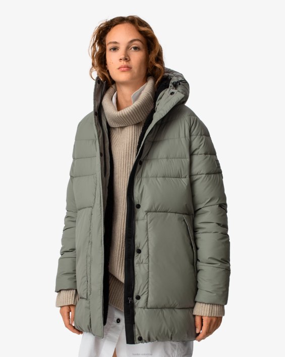 mujer chaqueta acolchada de media altura con aislamiento intrepid 6284371 Hunter