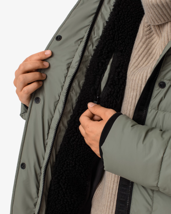 mujer chaqueta acolchada de media altura con aislamiento intrepid 6284371 Hunter