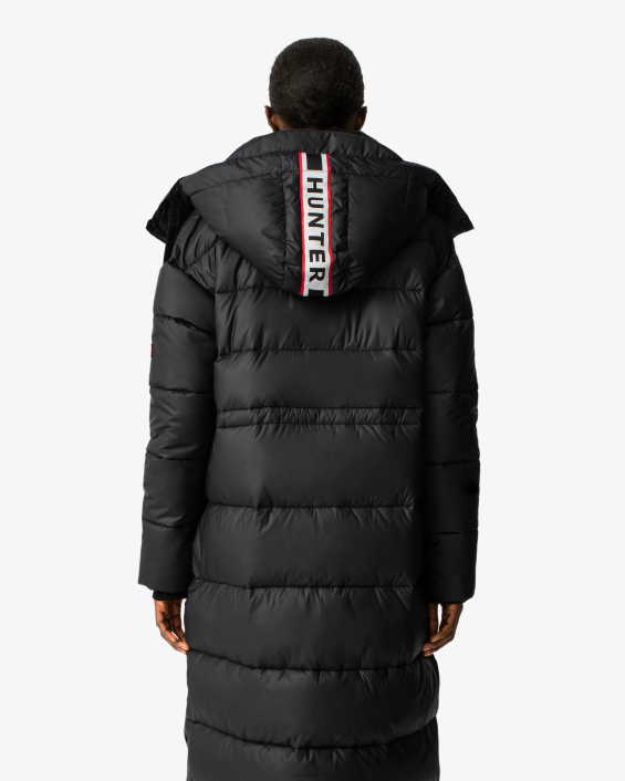 mujer intrepid abrigo acolchado largo con tejido aislante 6284367 Hunter